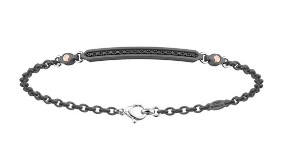 Bracciale Zancan Uomo in Titanio Diamante Black 0.19 Ct ETB426R - ETB426R